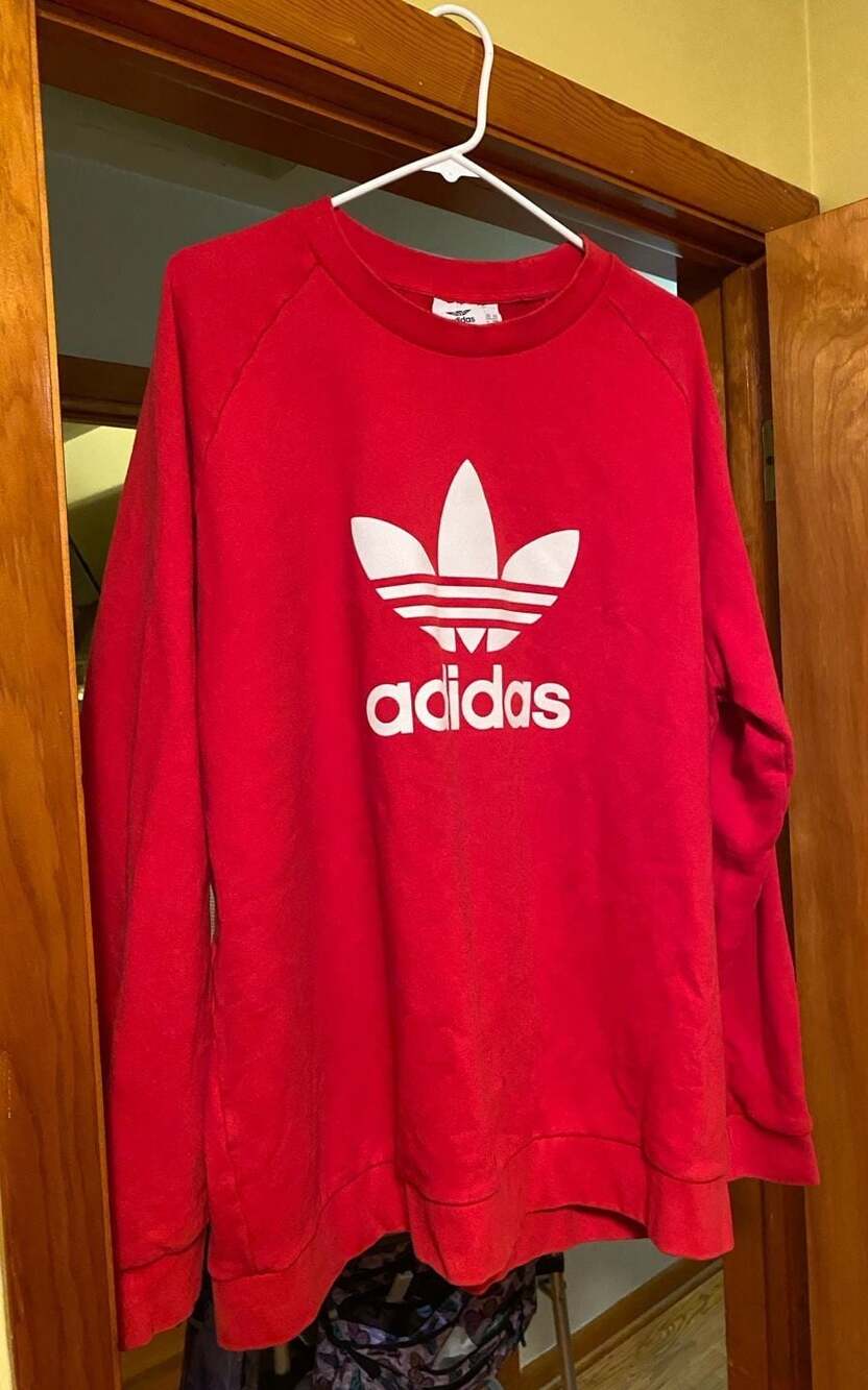 Adidas Originals Trefoil Sweatshirt Size 2xL Mens Crew Neck Maroon